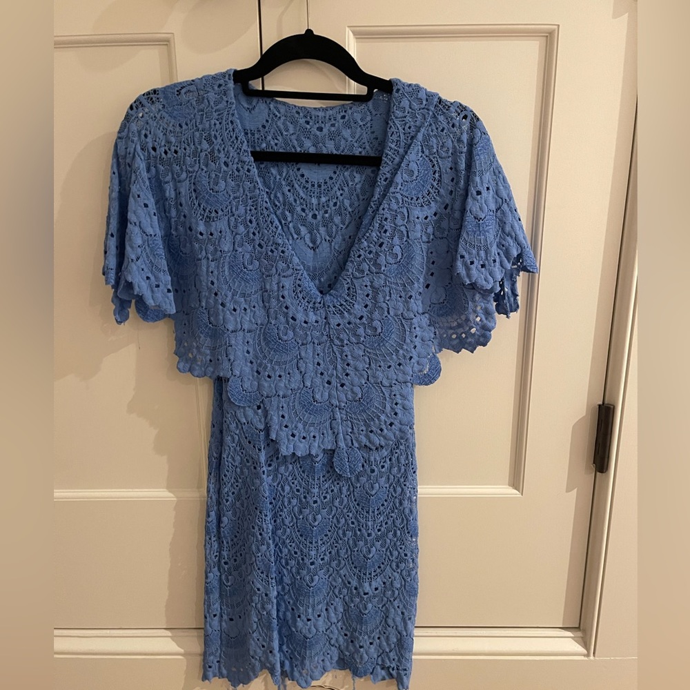 Nightcap Clothing Blue Lace Party Dress